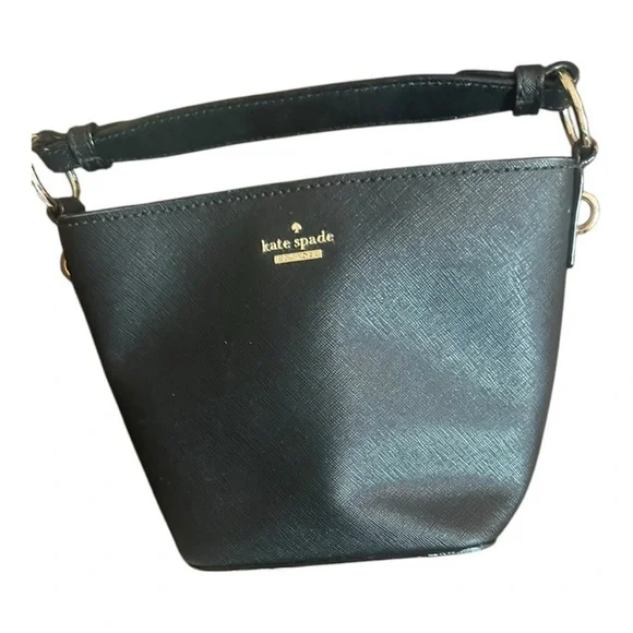 Kate Spade Mini Tote Black w Gold Hardware Free Giveaway @jlopez9802 Auction - Picture 3 of 4